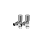 Angled Radiator Valve (Round) – Chrome