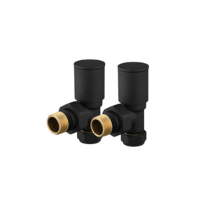 Angled Radiator Valve – Matt Black