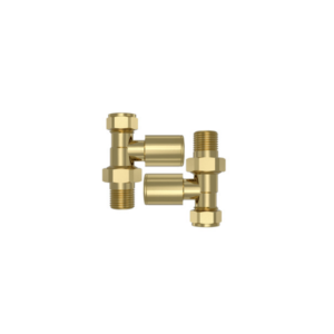 Straight Radiator Valve – Brushed Gold