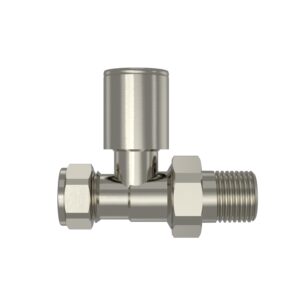Round Radiator Valves – Straight – Chrome