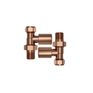 Straight Radiator Valve – Brushed Rose Gold