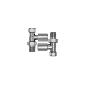 Straight Radiator Valve (Round) – Chrome