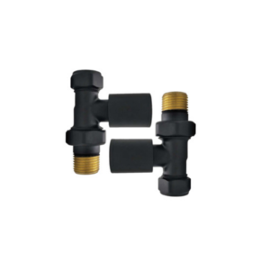 Straight Radiator Valve – Matt Black