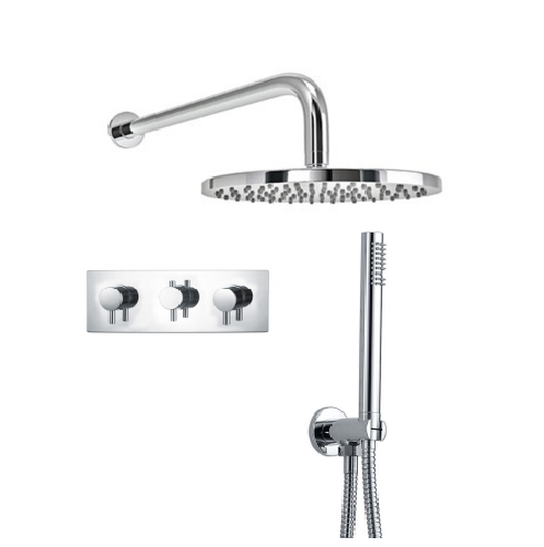 BO-RSPACK4H: Thermostatic Concealed Shower Pack (Round)