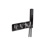 Messina (2 Outlet) Thermostatic Concealed Shower Mixer with Kit – Matt Black
