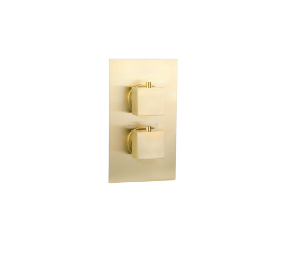 Messina (1 Outlet) Thermostatic Concealed Shower Mixer – Brushed Gold
