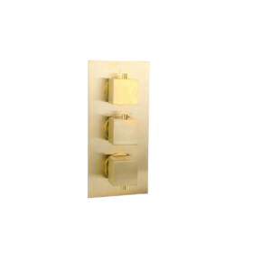 Messina (3 Outlets) Thermostatic Concealed Shower Mixer – Brushed Gold