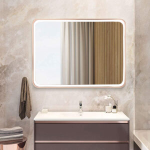 Sofia LED Mirrors (2 Sizes Available) – Brushed Rose Gold