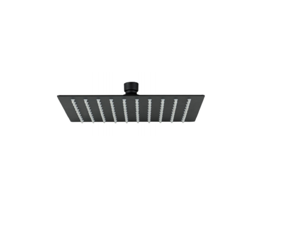 Square Overhead Shower (200mm) – Matt Black