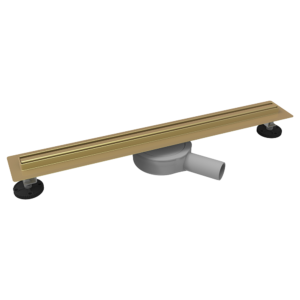 Linear Wetroom Drain (600x70mm) – Brushed Gold