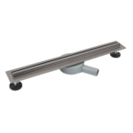 Slim Linear Wetroom Drain (600x30mm) – Gun Black