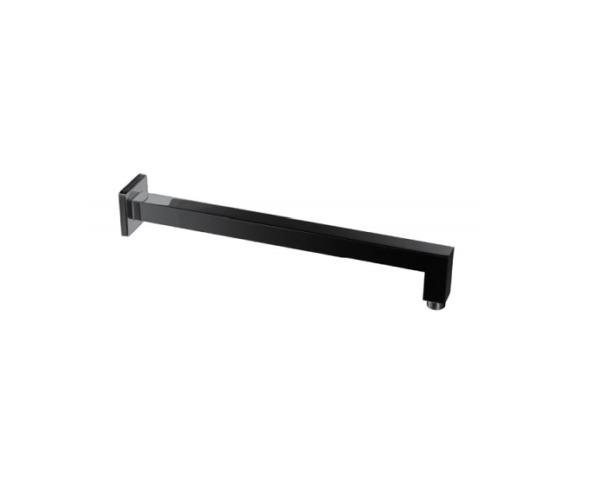 Square Shower Arm (400mm) – Matt Black