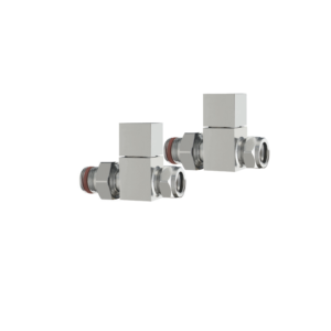 Straight Radiator Valve (Square) – Chrome
