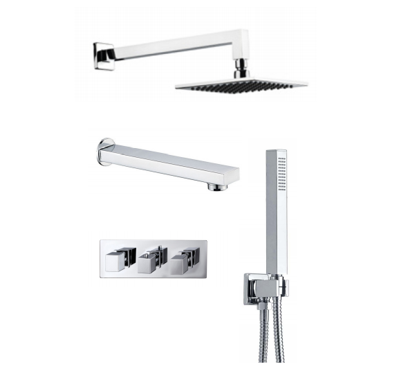 BO-SSPACK8H: Thermostatic Concealed Shower Pack (Square)