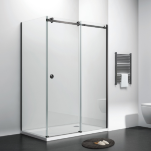 1200 Sliding Door (8mm Glass) – Matt Black
