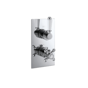 Traditional Thermostatic (2 Outlet, Round) Concealed Shower Valve – 2 Handles