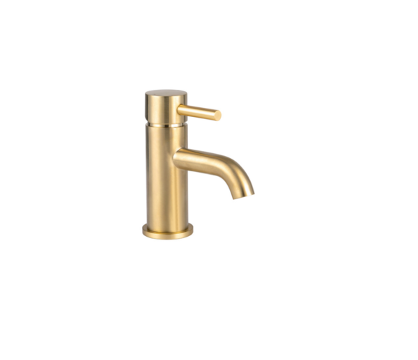 Treviso (Single Lever) – Mini Basin Mixer – Brushed Gold