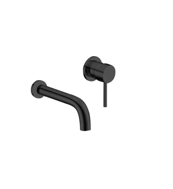 Treviso (Single Lever) – Wall Mounted Basin Mixer – Matt Black