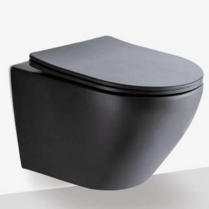 Treviso (Wall Hung) Soft Close Seat Toilet – Matt Black