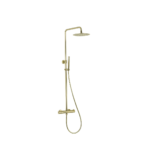 Voss – Thermostatic Shower Mixer (2 Outlets) with Rigid Riser Kit – Brushed Gold