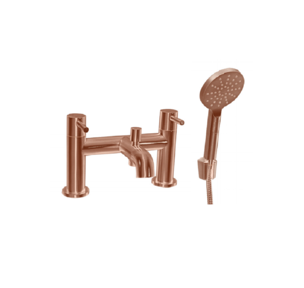 Treviso (Dual Lever) Bath Shower Mixer with Kit – Brushed Rose Gold