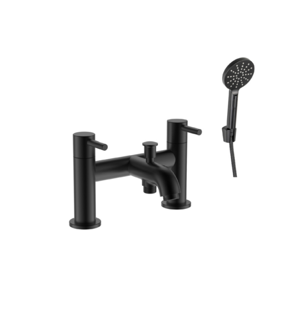 Treviso (Dual Lever) Bath Shower Mixer with Kit – Matt Black