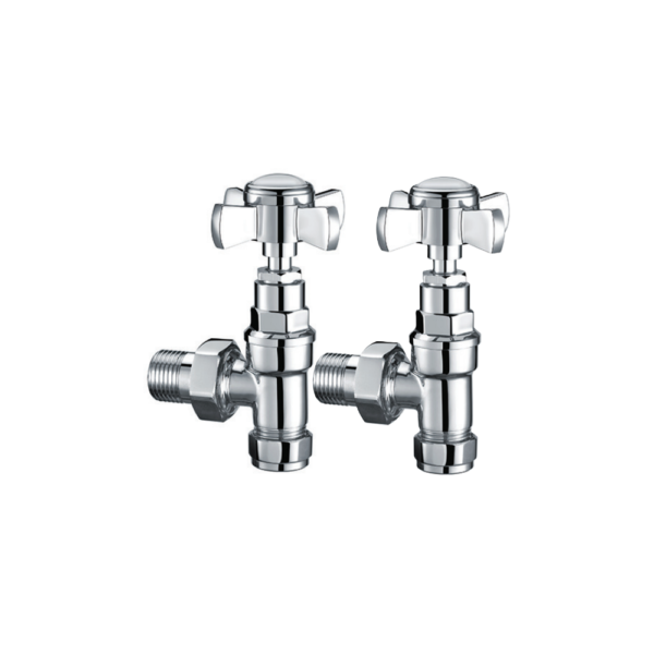 Traditional Radiator Valve (Angled) – Chrome