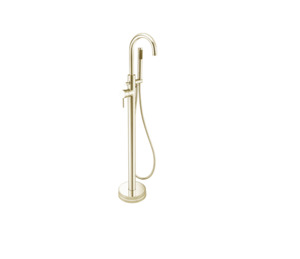 Treviso – Bath & Shower Mixer with Kit (Floor Standing) – Brushed Gold