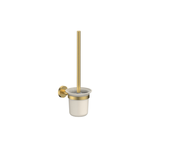 Treviso Toilet Brush & Holder – Brushed Gold