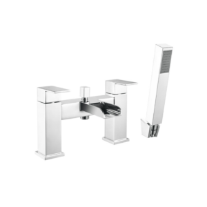 Waterfall (Dual Lever) – Deck Mounted Bath Shower Mixer with Kit