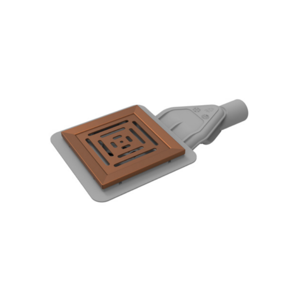 Square Wetroom Drain (135x135mm) – Brushed Rose Gold