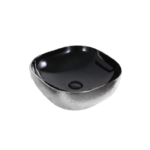Art Basin (425x425x145mm) – Gloss Nickel & Black