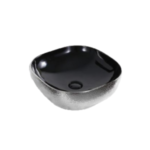 Art Basin (425x425x145mm) – Gloss Nickel & Black