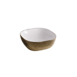 Art Basin (425x425x145mm) – Gloss Gold & White