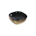 Art Basin (425x425x145mm) – Gloss Gold & Black