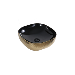 Art Basin (425x425x145mm) – Gloss Gold & Black