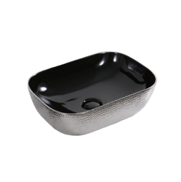 Art Basin (455x325x135mm) – Gloss Nickel & Black