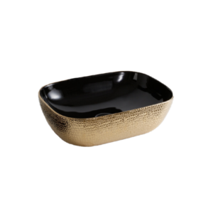 Art Basin (500x400x140mm) – Gloss Gold & Black