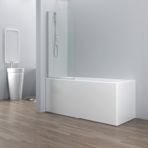 Black – Bath Screen (1400mm, 6mm Thickness)