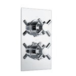 Cross Thermostatic (1 Outlet, Round) Concealed Shower Valve – 2 Handles