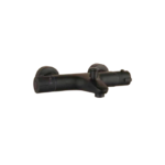 Round: Thermostatic Exposed Bath Shower Mixer – Matt Black