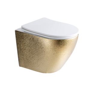 Treviso (Wall Hung) Soft Close Seat Toilet – Brushed Gold
