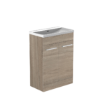 Roma (500mm-2 Door) Floor Standing Vanity – Grey Oak