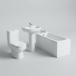 Modern white bathroom suite