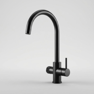Matt black boiling water tap