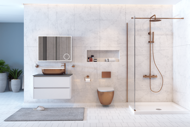 Brushed Rose Gold collection at J M A Group, West Bromwich