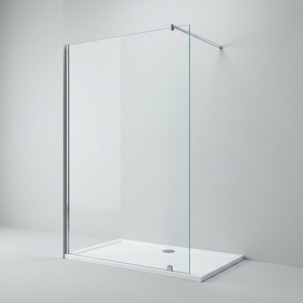 Frameless walk-in shower screen