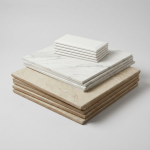 Stone and marble effect tiles