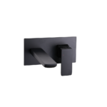 Messina (Single Lever) – Wall Mounted Basin Mixer with Spout – Matt Black