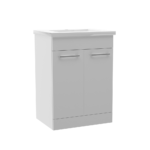 Radiance (600mm-2 Door) Floor Standing Vanity Unit – Glossy White